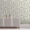 Picture of Alby Mint Geometric Wallpaper