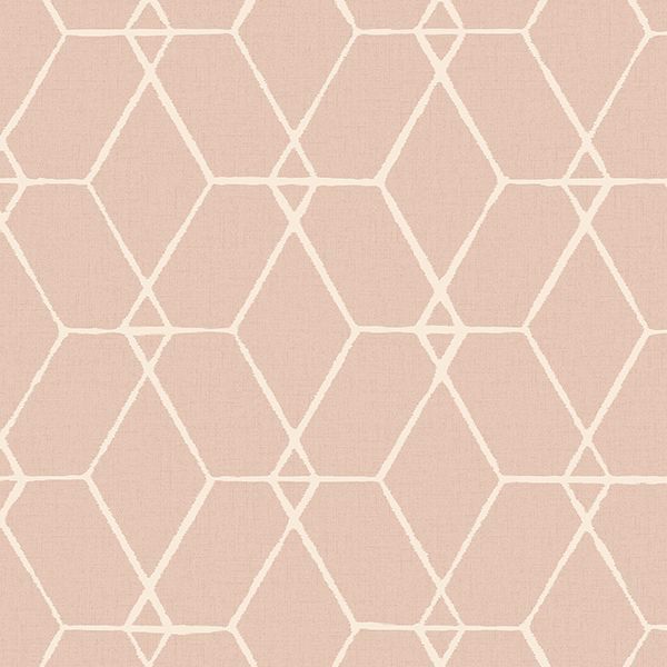 Picture of Osterlen Light Pink Trellis Wallpaper