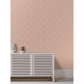 Show details for Osterlen Light Pink Trellis Wallpaper