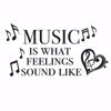 Picture of Feeling Music Wall Quote Decals