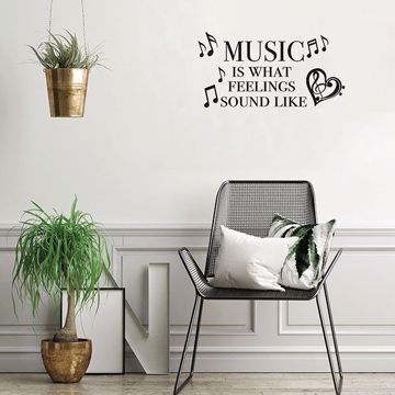 Show details for Feeling Music Wall Quote Decals