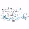 Picture of Music Speaks Wall Quote Decals