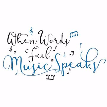 Show details for Music Speaks Wall Quote Decals