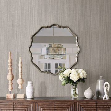 Show details for Volantis Grey Textured Stripe Wallpaper