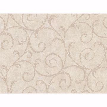 Picture of Sansa Beige Plaster Scroll Wallpaper