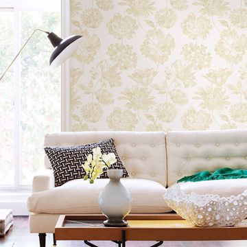 Show details for Folia Beige Floral Wallpaper