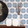 Picture of Luminary Blue Ogee Wallpaper