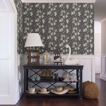 Show details for Linnea Elsa Charcoal Botanical Trail Wallpaper