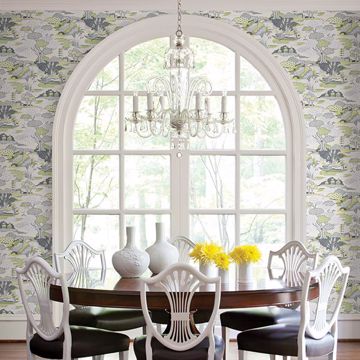Picture of Joy De Vie Green Toile Wallpaper