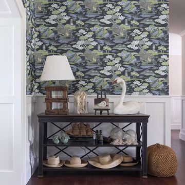 Show details for Joy De Vie Indigo Toile Wallpaper