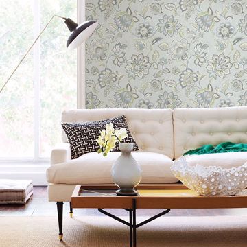 Picture of Corona Light Blue Jacobean Wallpaper