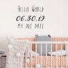 Picture of Due Date Wall Quote Decals