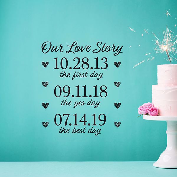 Dwpq3285 Our Love Story Wall Quote Decals By Wallpops