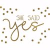 Picture of She Said Yes Wall Quote Decals