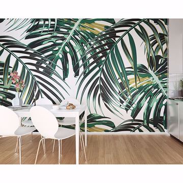 Show details for Tropical Leaves Wall Mural