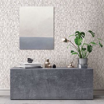 Show details for Dobby Light Grey Geometric Wallpaper