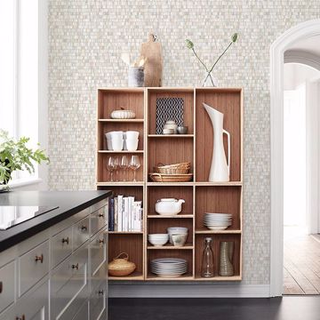 Show details for Dobby Champagne Geometric Wallpaper