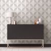 Picture of Valiant Off-White Faux Grasscloth Geometric Wallpaper