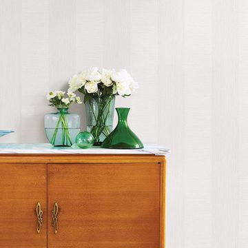 Show details for Intrepid White Faux Grasscloth Stripe Wallpaper