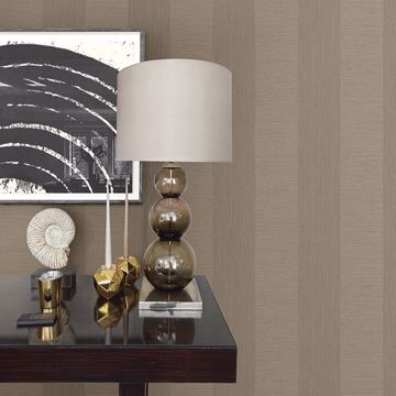 Show details for Intrepid Beige Faux Grasscloth Stripe Wallpaper