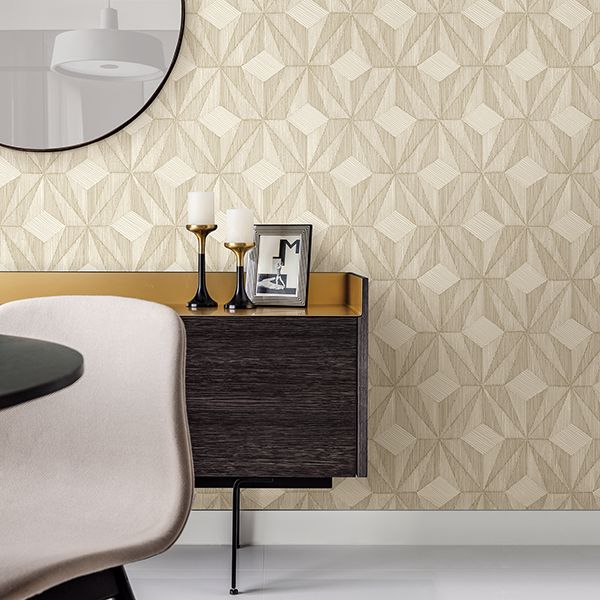 2908-87104 - Paragon Gold Geometric Wallpaper - by A-Street Prints