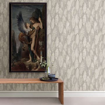Show details for Monolith Grey Abstract Wood Wallpaper