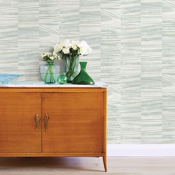 Show details for Lithos Sage Geometric Marble Wallpaper