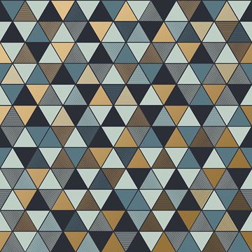 Picture of Triangular Multicolor Geometric Wallpaper