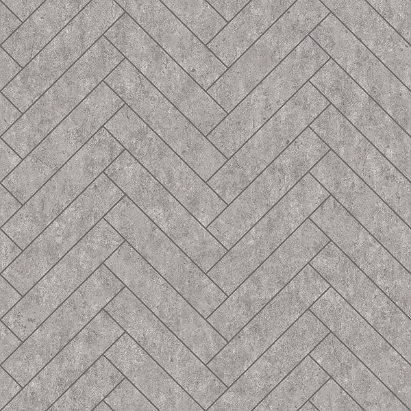8833 Raw Tiles Light Grey Herringbone Concrete Wallpaper By Engblad
