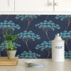 Picture of Blue Ficus Peel and Stick Wallpaper
