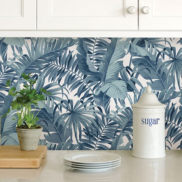 NUS3148 - Blue Maui Peel and Stick Wallpaper - by NuWallpaper