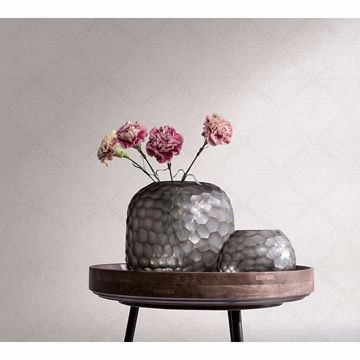 Show details for Mayra Grey Diamond Wallpaper