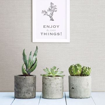 Show details for Agave Light Grey Faux Grasscloth Wallpaper