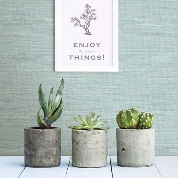 Show details for Agave Mint Faux Grasscloth Wallpaper