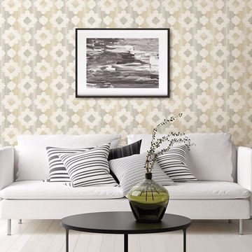 Show details for Babylon Mustard Abstract Floral Wallpaper