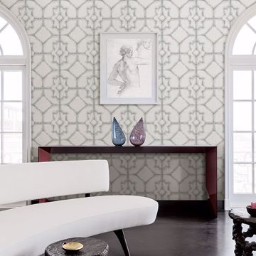 Show details for Verandah Off-White Shibori Wallpaper
