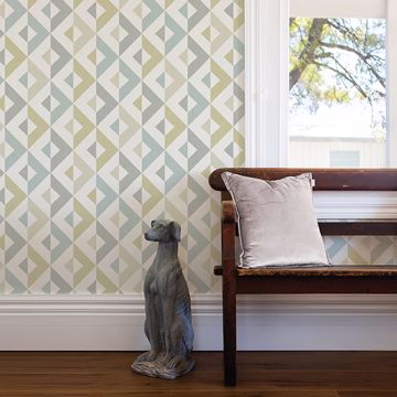 Show details for Seesaw Grey Geometric Faux Linen Wallpaper