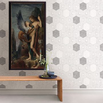 Show details for Momentum Off-White Geometric Wallpaper