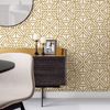 Picture of Helios Mustard Geometric Wallpaper