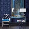 Picture of Helios Blue Geometric Wallpaper