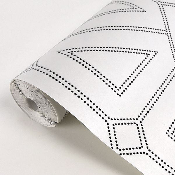 290287336 Voltaire OffWhite Geometric Wallpaper by AStreet Prints