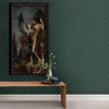 Picture of Voltaire Dark Green Geometric Wallpaper