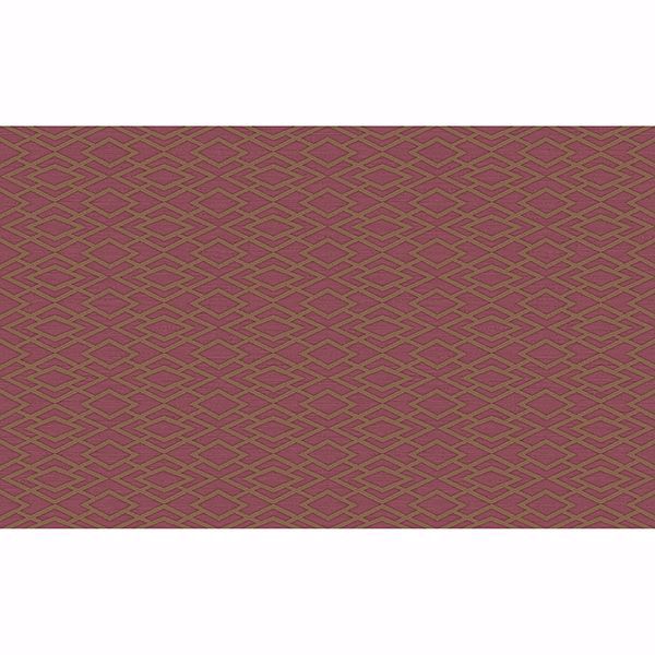 Picture of Divine Red Geometric Silk Wallpaper