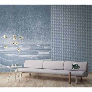 Show details for Alyssa Light Blue Birds Wallpaper