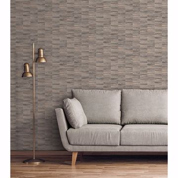 Show details for Hugo Light Brown Faux Wood Wallpaper