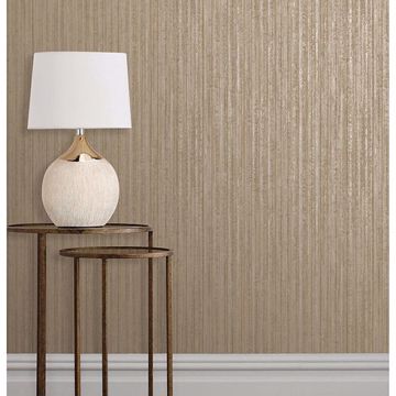 Show details for Bijou Brass Faux Metal Wallpaper