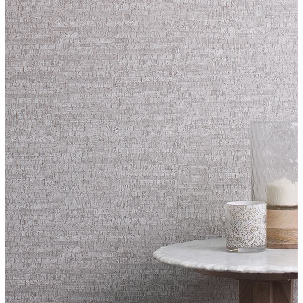 2900-24934 - Henrique Grey Faux Cork Wallpaper - by Fine Decor