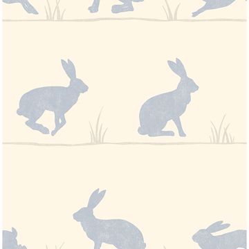 Picture of Nell Beige Rabbit Wallpaper