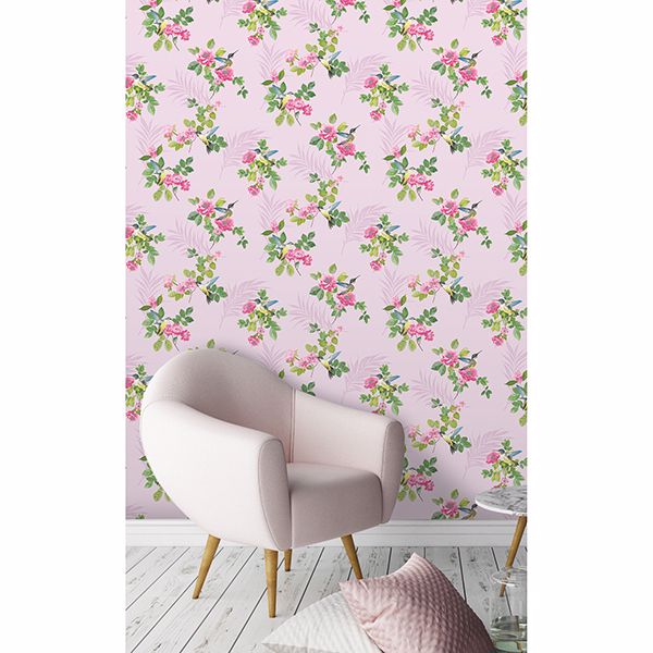 2900-41770 - Juniper Pink Botanical Wallpaper - by Fine Decor