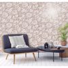 Picture of Zinnia Rose Gold Floral Wallpaper